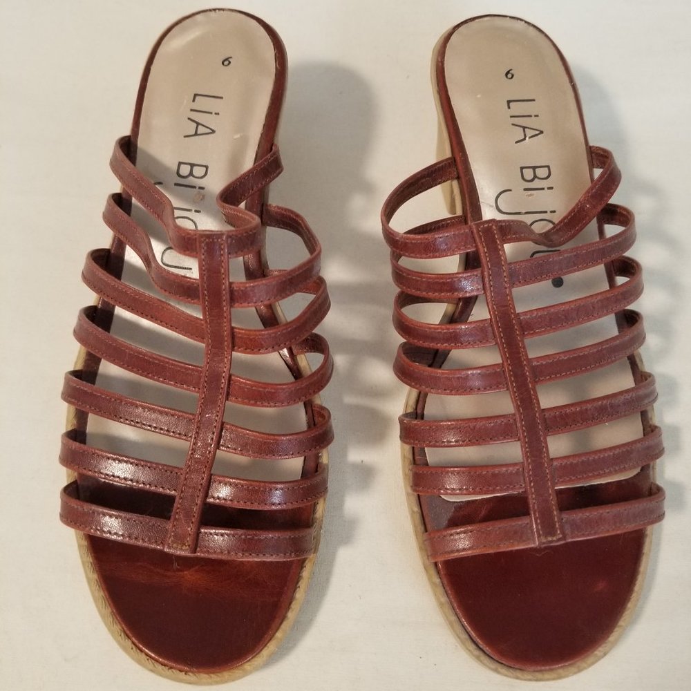 Lia Bijou Open Toe Style Square Heel Shoes